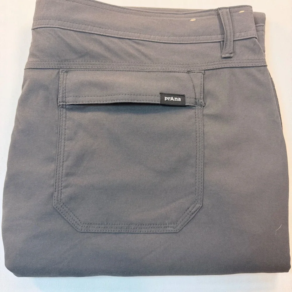 prAna Stretch‎ Zion Cargo Pants Mens 42x30 Gray Belted Hiking Outdoor Trail